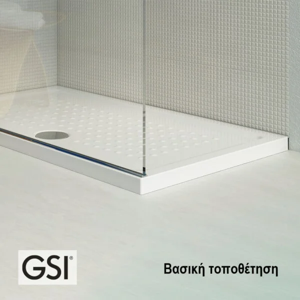 Γωνιακή Ντουσιέρα GSI 80x80x4,5 εκ. SLIM - Image 3