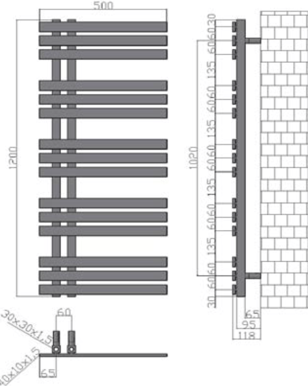 Θερμαντικό σώμα μπάνιου VERONA inox e-fontana