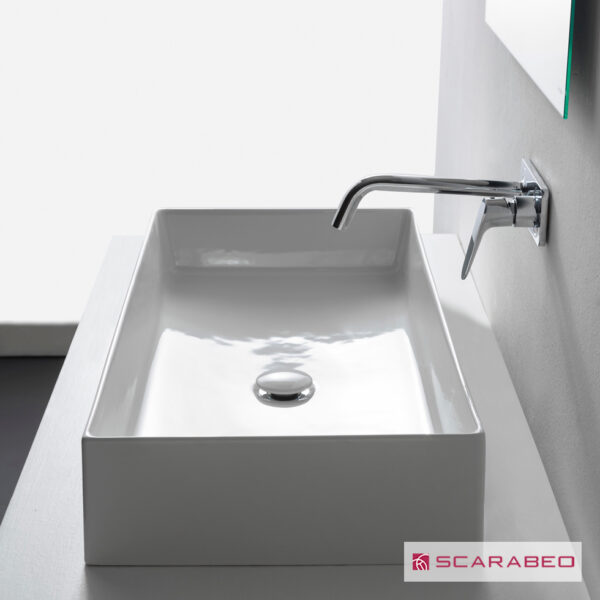 Νιπτήρας Πορσελάνης 60x40 Scarabeo White