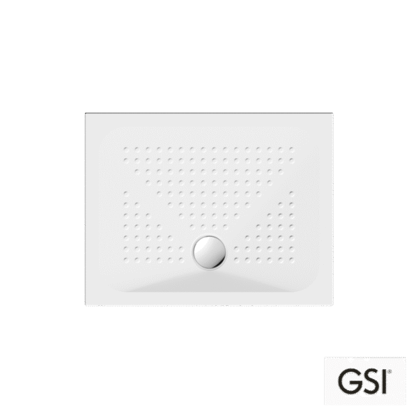 Ντουζιέρα Πορσελάνης Παραλληλόγραμμη antislip GSI White