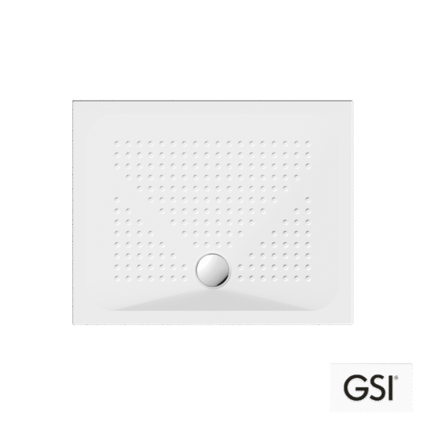 Ντουζιέρα Πορσελάνης Παραλληλόγραμμη antislip GSI White