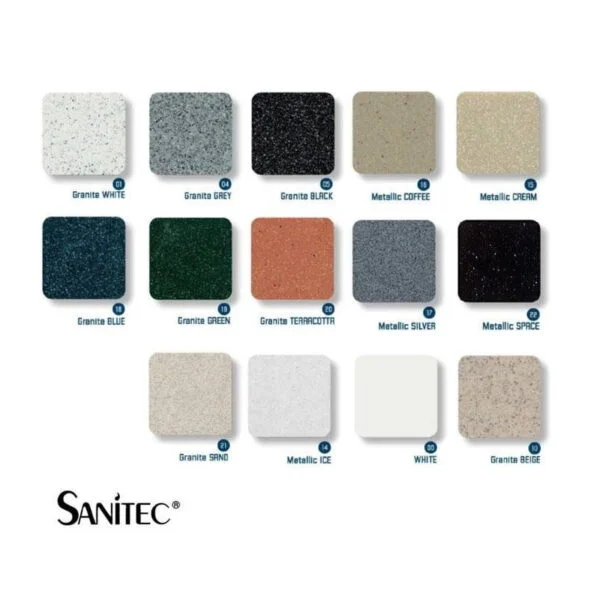 Sanitec Συνθετικός 90 x 51cm Νεροχύτης Κουζίνας Sanitec 317