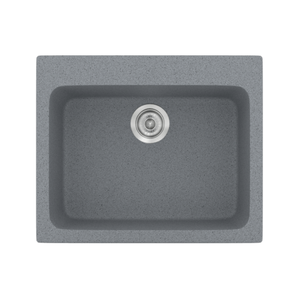 Sink Synthetic Granite metallic silver