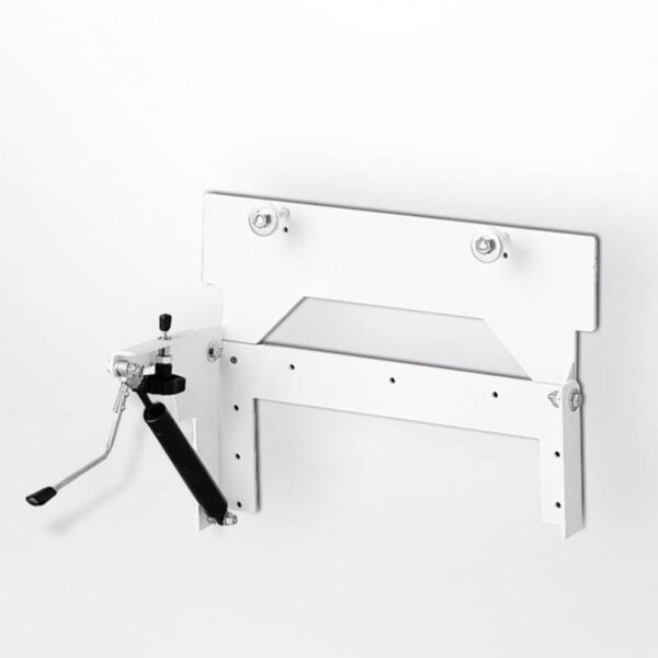 Pneumatic washbasin support system, with tilting lever