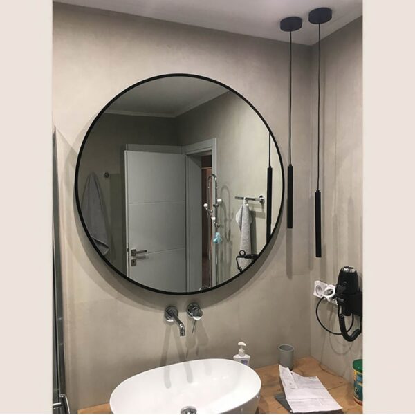 Καθρέπτης μπάνιου τοίχου στρογγυλός με περίγραμμα βαφή
