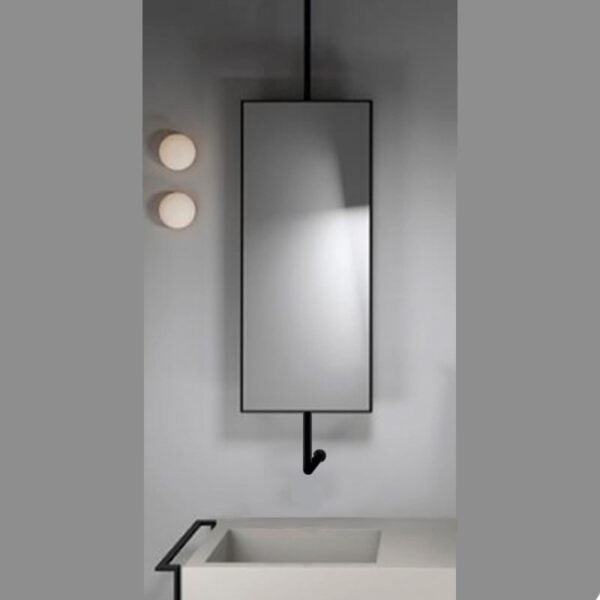 Metal bathroom mirror 45x90 rotating