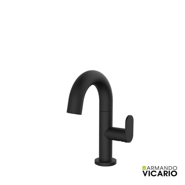 Μπαταρία νιπτήρος θερμομικτική SLIM με βαλβίδα clic-clac VICARIO Ιταλίας black matt