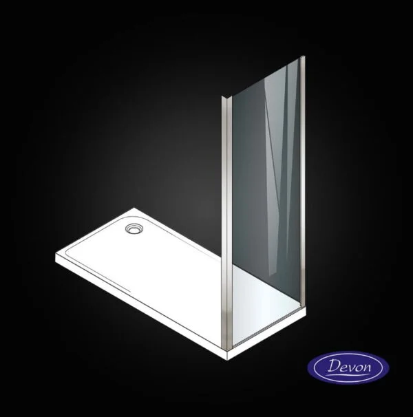 S.PANEL 80 (79-82) DEVON NOXX CLEAN-GLASS INOX BRUSHED PVD ΑΝΟΞΕΙΔΩΤΟ