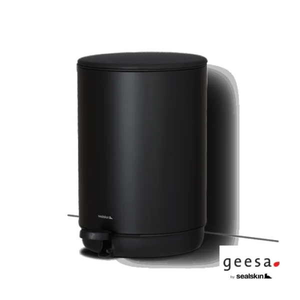 Χαρτοδοχείο black matt 5L στρογγυλό geesa e-fontana