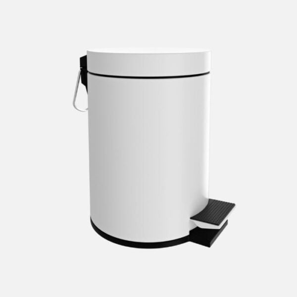 Floor paper bin 5L verdi white matt