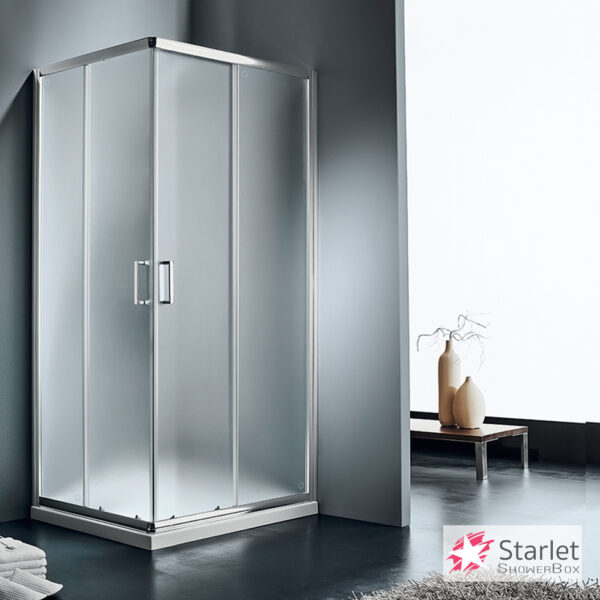 Καμπίνα ντουζιέρας Γωνιακής Εισόδου Corner Entry Starlet Fabric Chrome