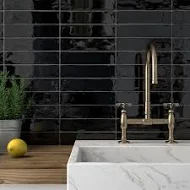 Πλακάκια Decor Μαύρο Γυαλιστερό